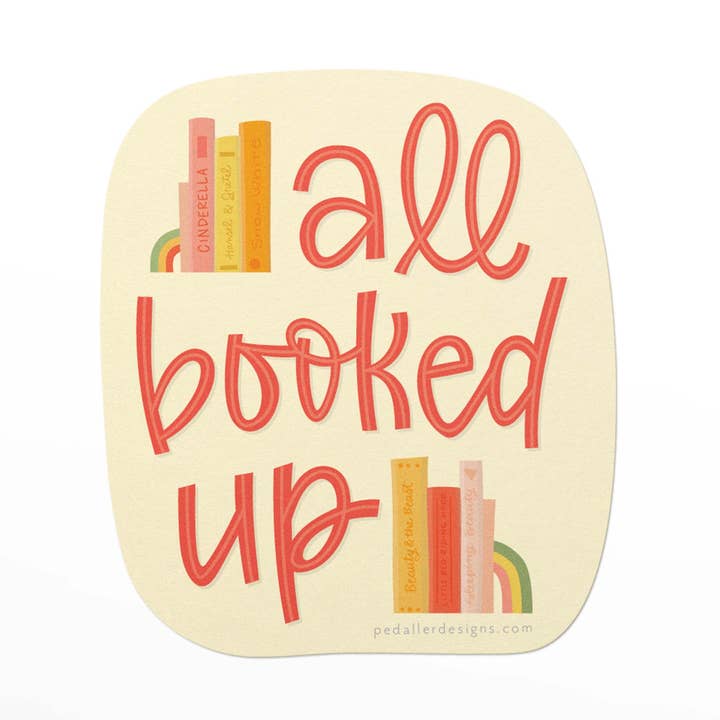 Bookish Vinyl Sticker for wholesale by Pedaller Designs