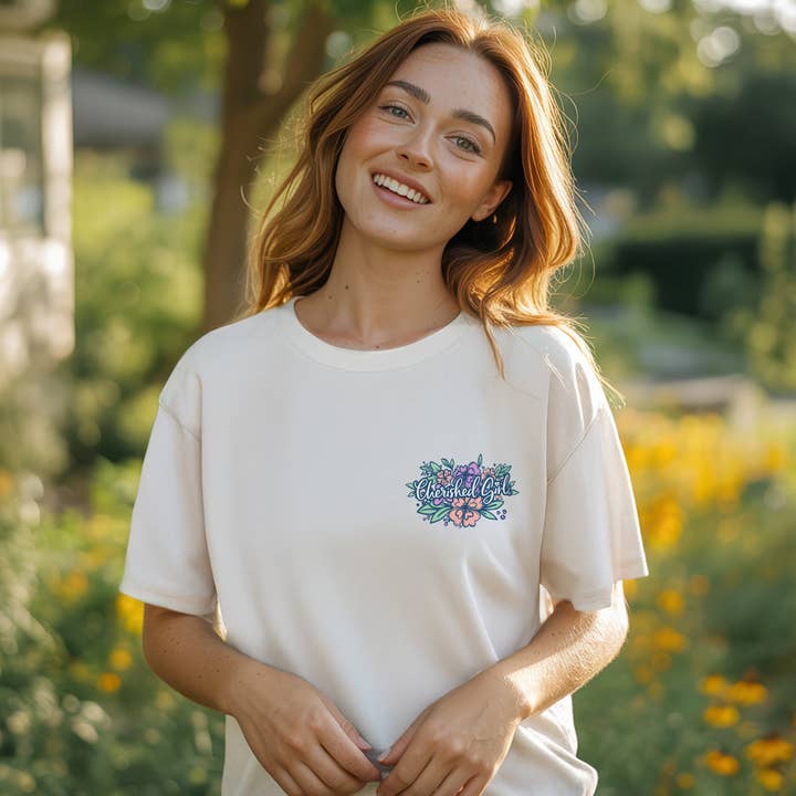 Cherished Girl Womens T-Shirt Live Justly for wholesale by Kerusso