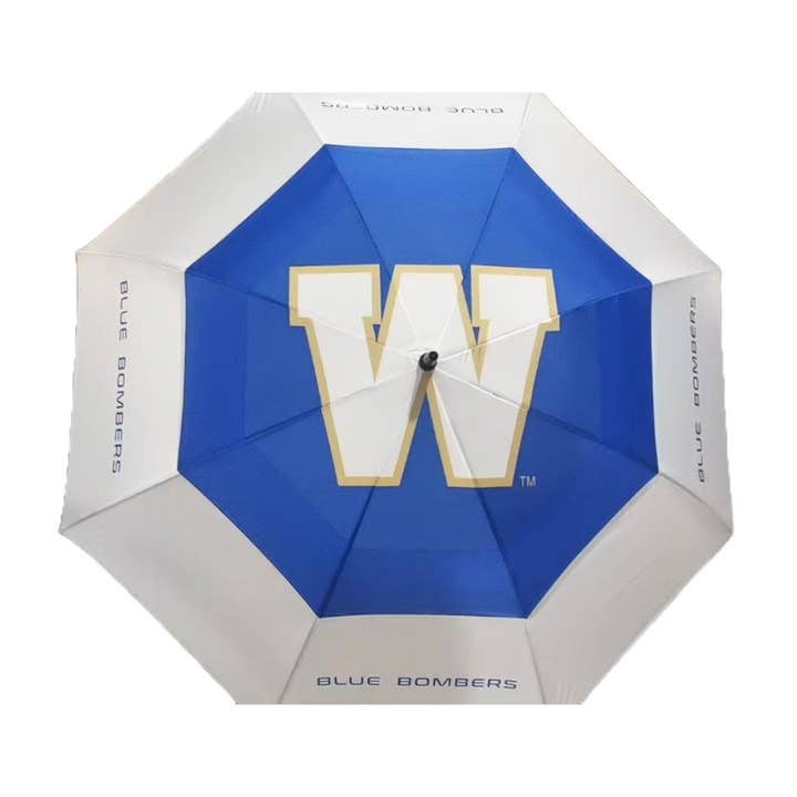 Winnipeg Blue Bombers Umbrella for wholesale by CaddyPro Golf Products Ltd.