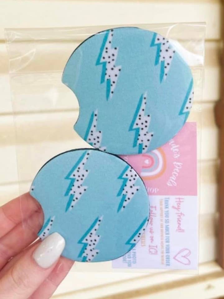 Sottobicchieri per auto retrò Lightning Bolt per la vendita all'ingrosso da parte di Jades Decals