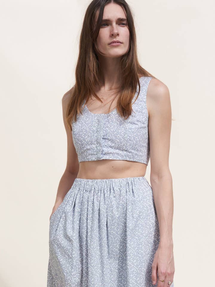 Adelaide Bra Top - Lino Floral for wholesale by Emma Rothkopf