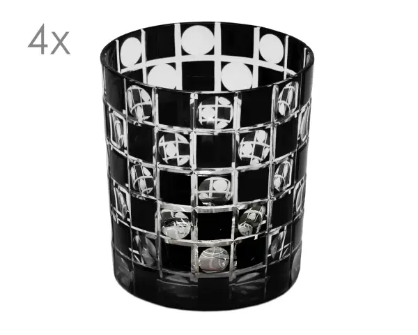 EDZARD - Wholesale Drinking Glass/Cup - Cup Diego Black, H 9 cm0