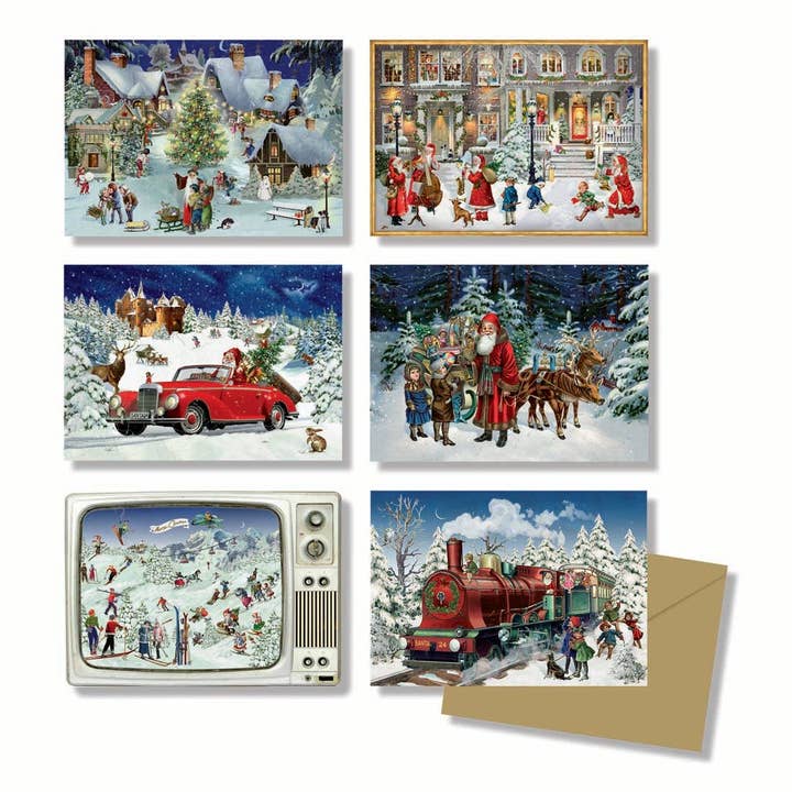 Miniature Nostalgic Christmas Advent Calendar Cards for wholesale by Alison Gardiner US