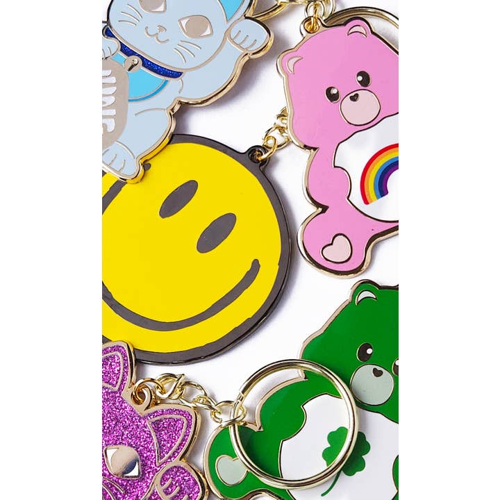 Studio Inktvis - Wholesale Keychain - Women's - Maneki Neko Keychain - Pink Glitter Lucky Cat