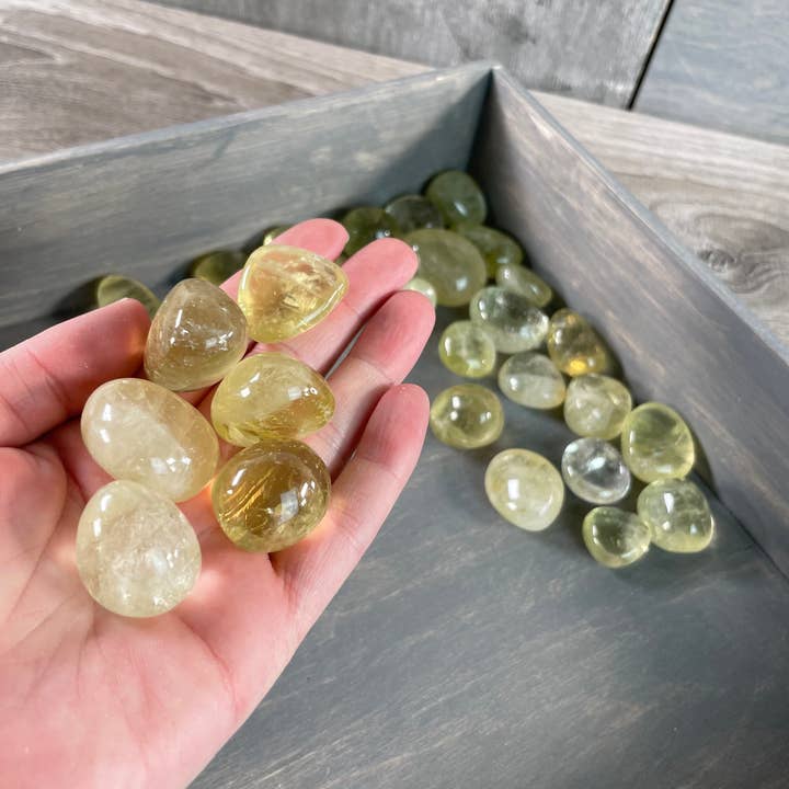 Keystone Crystals - Wholesale Spiritual Stone/Crystal - Lemon Citrine Tumbled Stones – 1 Pound Bulk Crystal Lot0