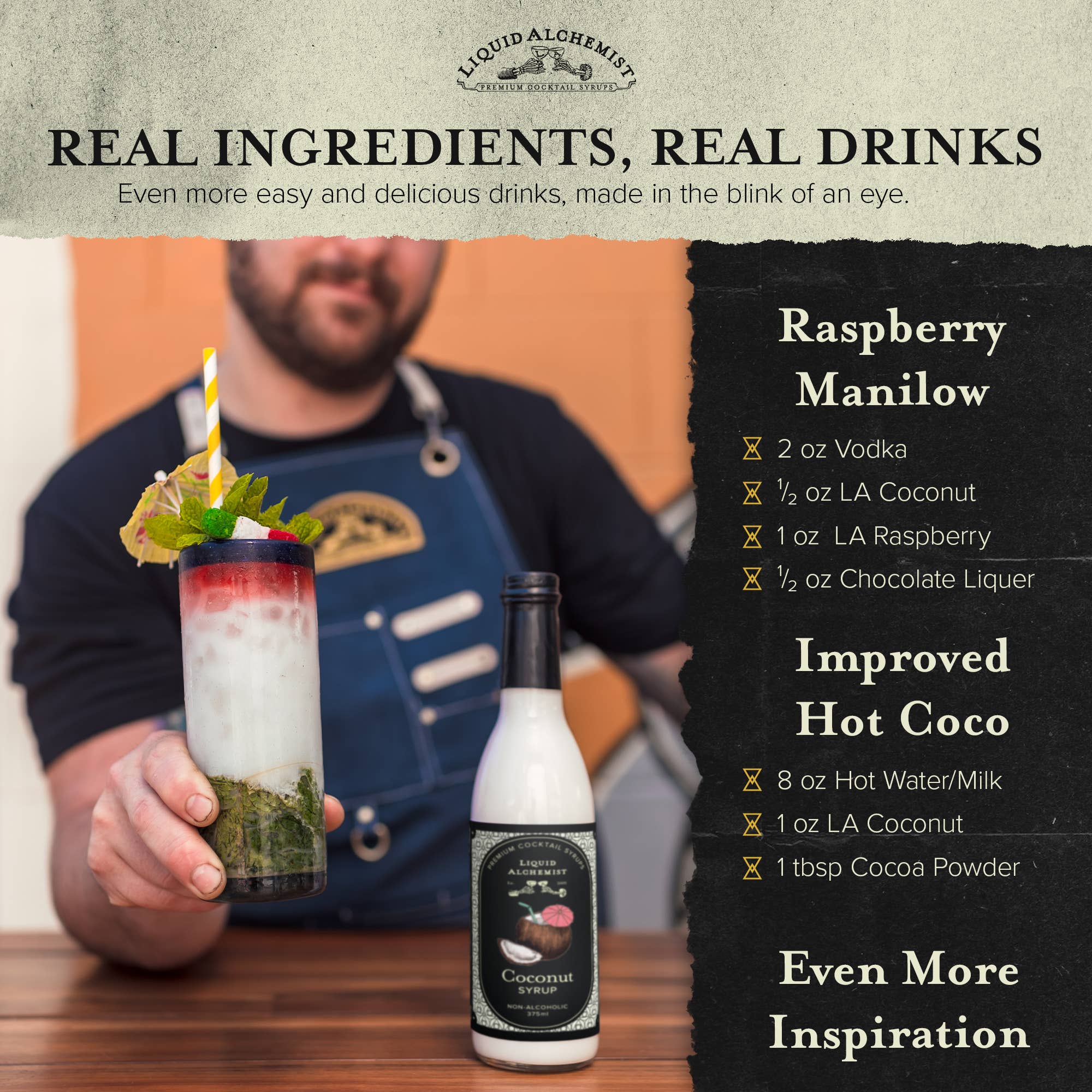 Liquid Alchemist Syrups - Wholesale Cocktail Mix/Syrup - Coconut Cocktail Syrup4