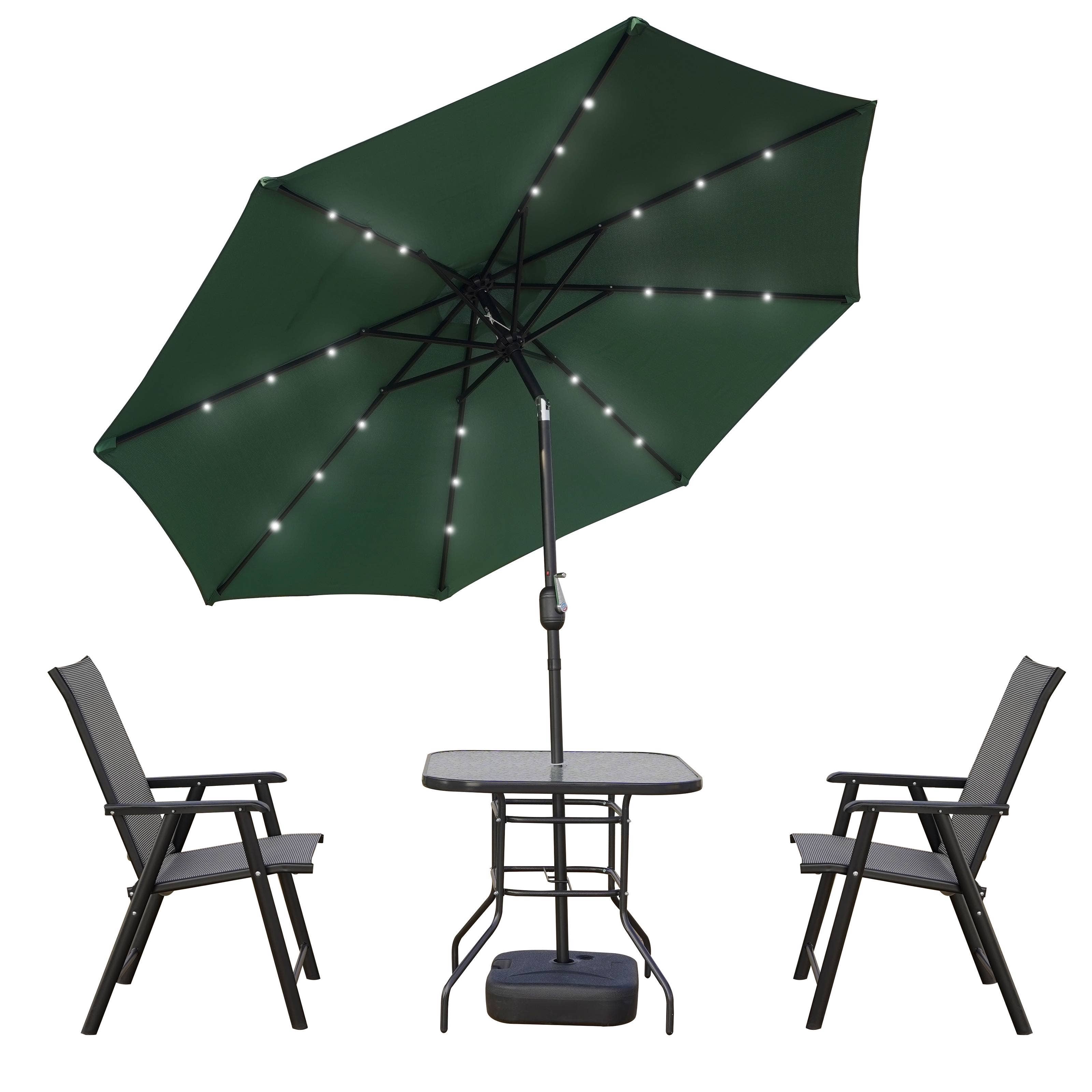 LeisureMod - Wholesale Patio Umbrella - Sierra Modern 9ft Solar LED Patio Garden Umbrella43