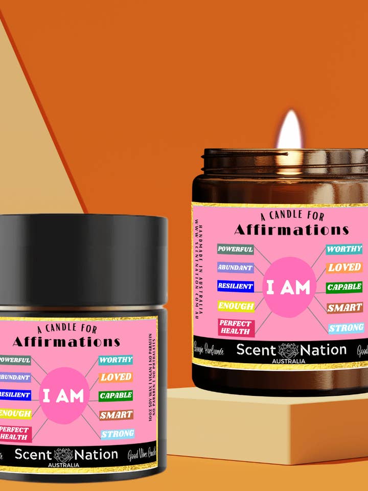 Affirmations | Manifestation Scented Soy Candle for wholesale by Scent Nation Australia