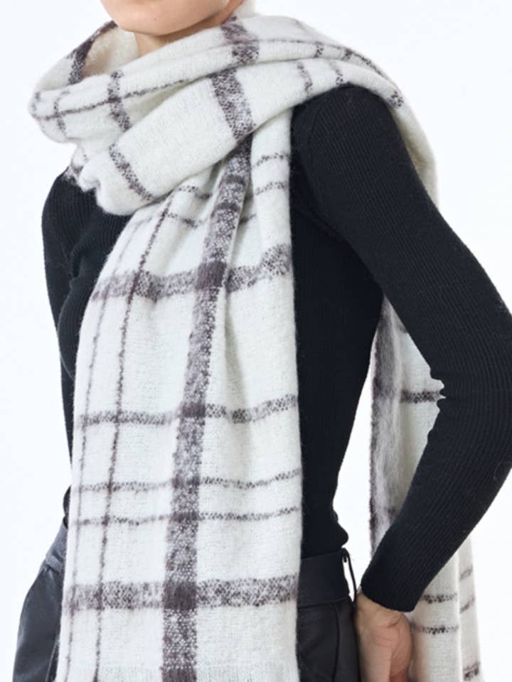 Unisex färgblock rutig vardagsscarf SKAS4200 för wholesale av Sweetkama