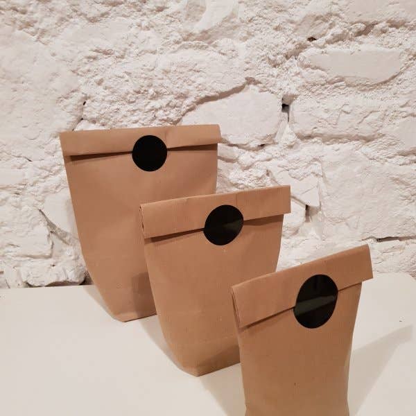 CHIC&PAPER - Wholesale Favor Bags - Cylindric Kraft Bag 15x26cm Packs Of 100 Small