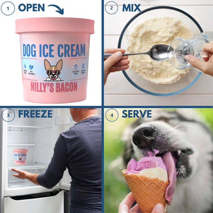 Healthy Hound – wholesale Pet treats – Dog – Human Grade Bacon Dog Ice Cream Mix