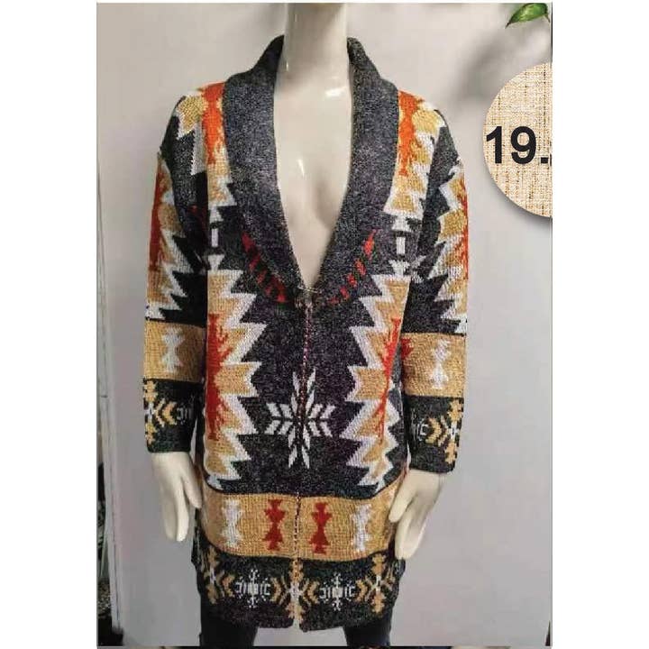 AMC34 - Lady’s Long Sleeve Cardigan for wholesale by Nativo