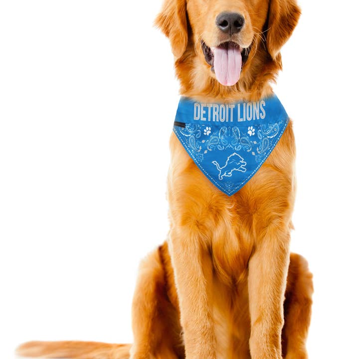 Little Earth Productions - Wholesale Pet Bandana - Dog - NFL Detroit Lions Reversible Pet Bandana