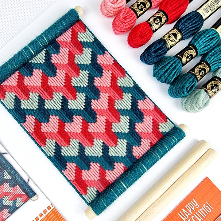 Oh Sew Bootiful – wholesale Embroidery/cross-stitch supplies – Bargello Tapestry Kit, Geometric Wall Hanging Bargello Kit0