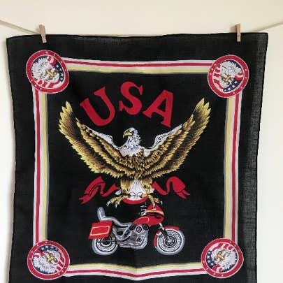 Magnifique Hearts - Wholesale Bandana - Uniseks - Laatste act: Bandana for Bikers USA American Eagle Scarf Cotton