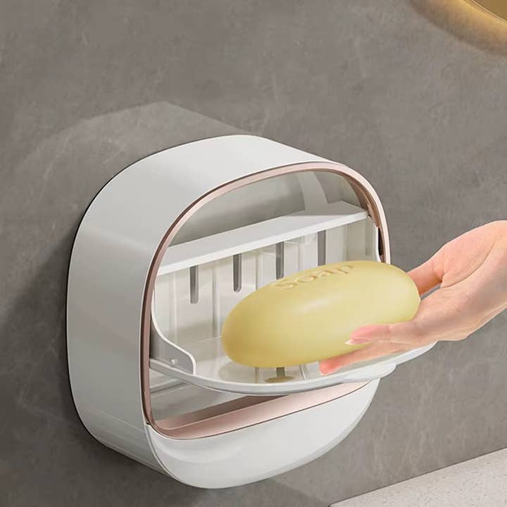 VIGOR - Wholesale Bathroom Trashcan - Adhesive Soap Holder for Shower Wall with Drainage Box5