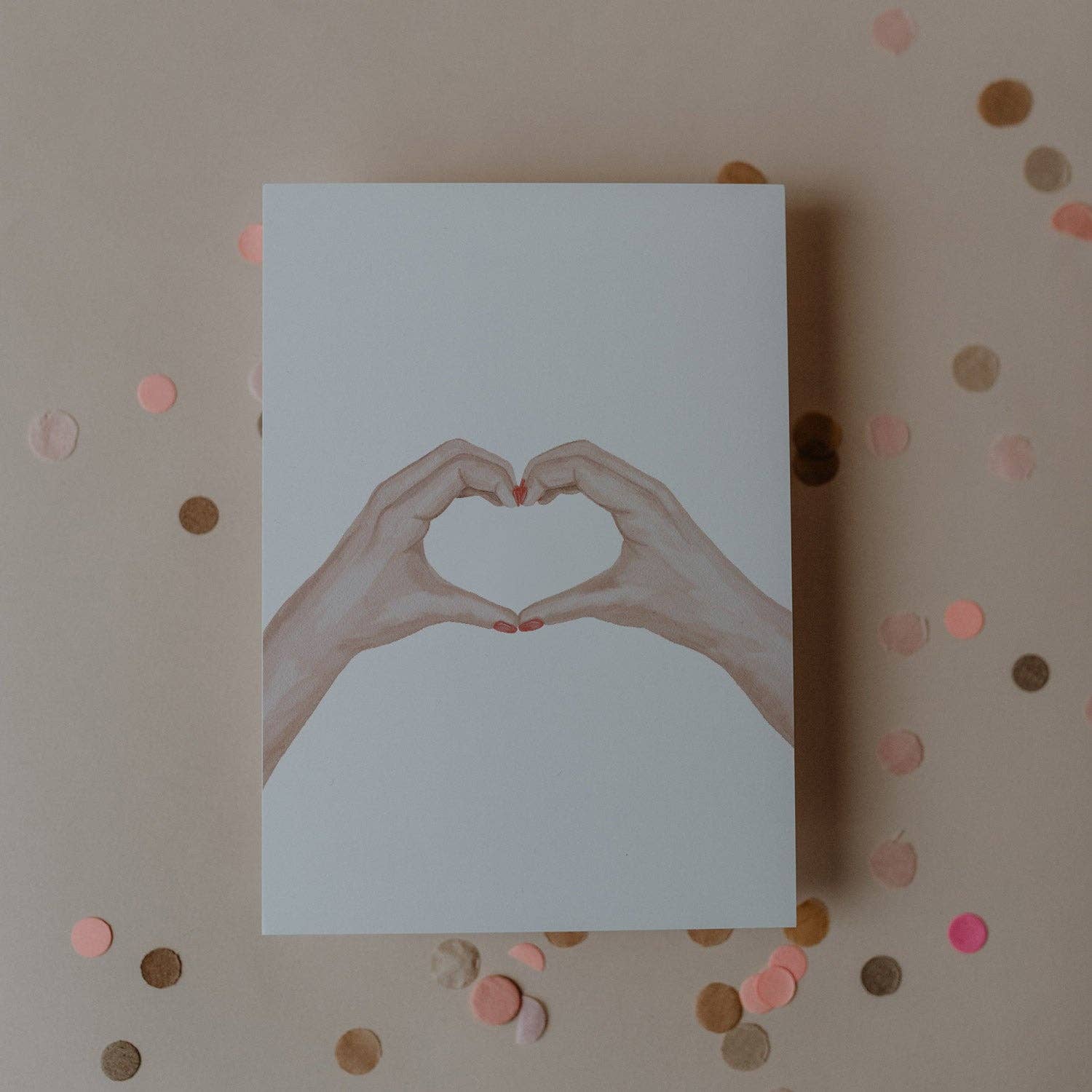 Eulenschnitt – Mapa por atacado – Cartão aquarela Mãos em formato de coração (VE= 10 unidades)1