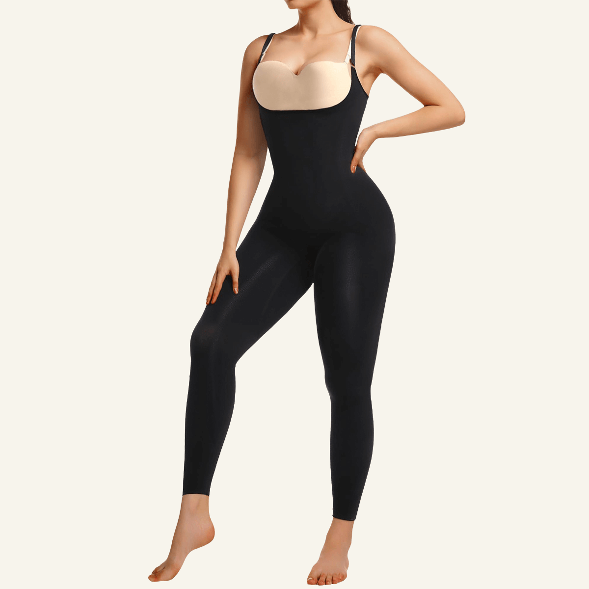 ShaperX Shapewear - Wholesale Bodysuit - Women's - SHAPERX 3-in-1 Seamless Open-Bust Tummy Control Legging Bodysuit0