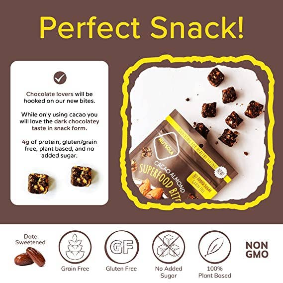 NUTSÓLA - Wholesale Snack Bar - Cacao Almond Superfood Bites5