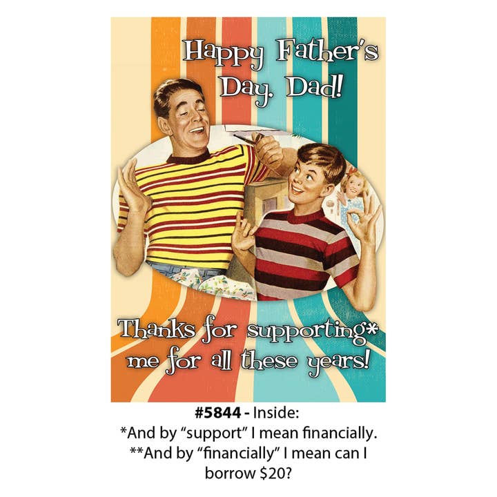 "Can I Borrow $20?" - Father's Day Card for wholesale by Magik Missile