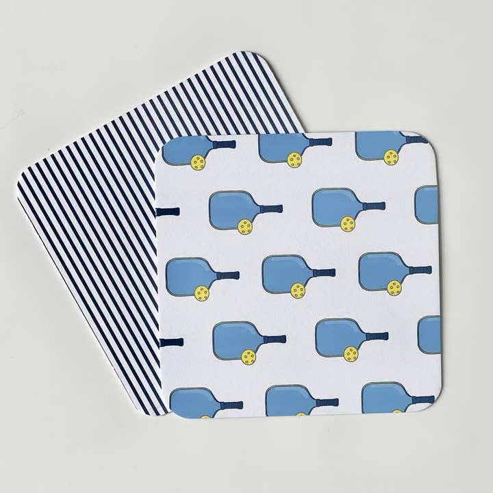 Pickleball - Paper Coasters for wholesale by Georgetown Paperie