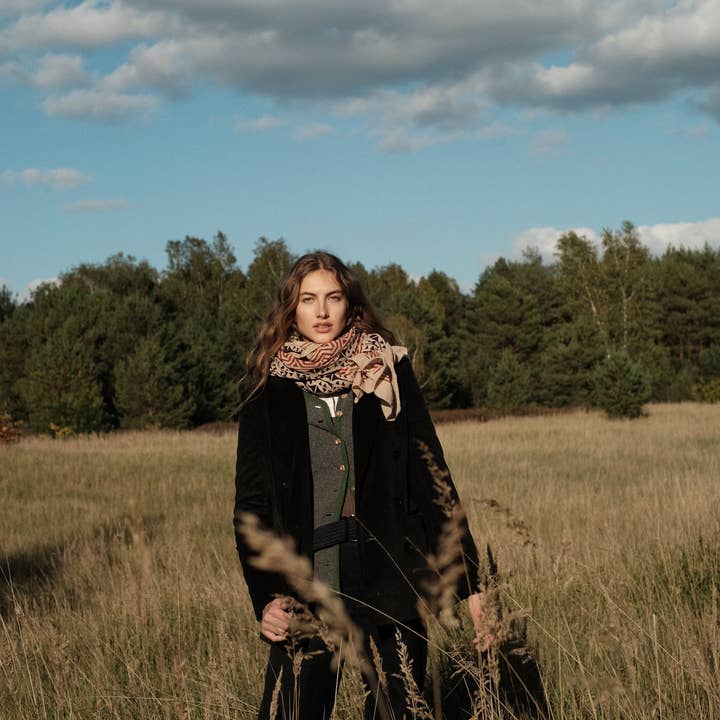 WAYDA - Wholesale Scarf - Women's - NEUE INDIEN BOHO SCHAL HANDGEFERTIGTER BLOCKDRUCK: BLAUES GEORGIEN MIT GEWEBTEM RAND5