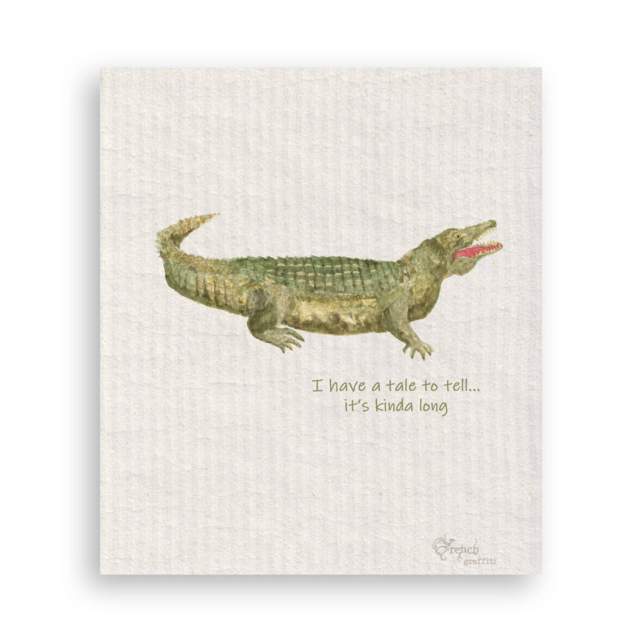 French Graffiti - Wholesale Tea Towel - Tale to Tell Alligator16