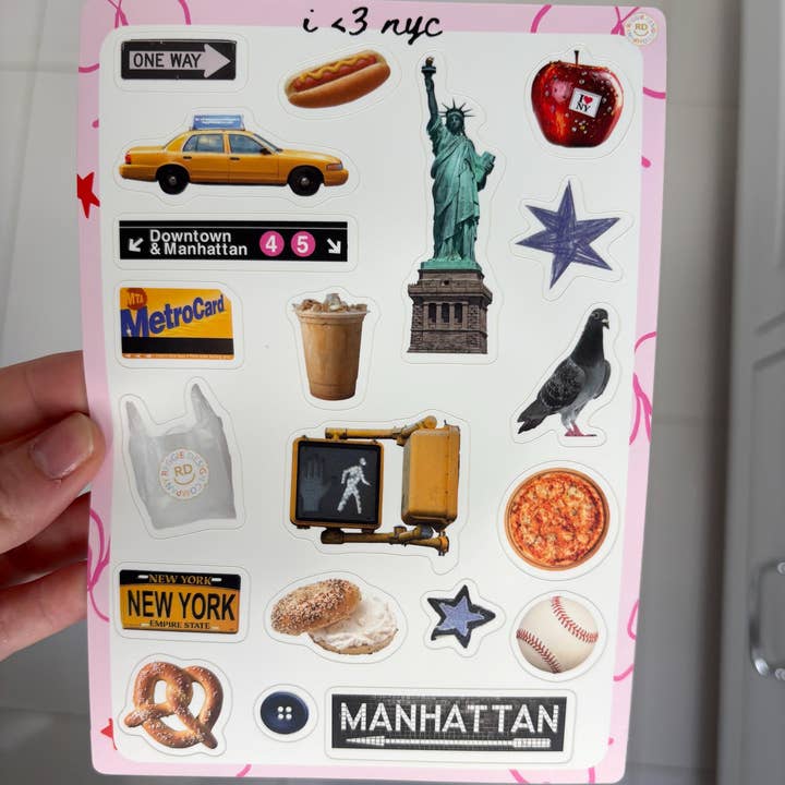 ReggieDesignCo - Wholesale Sticker - New York Junk Journal 5x7 Sticker Sheet7