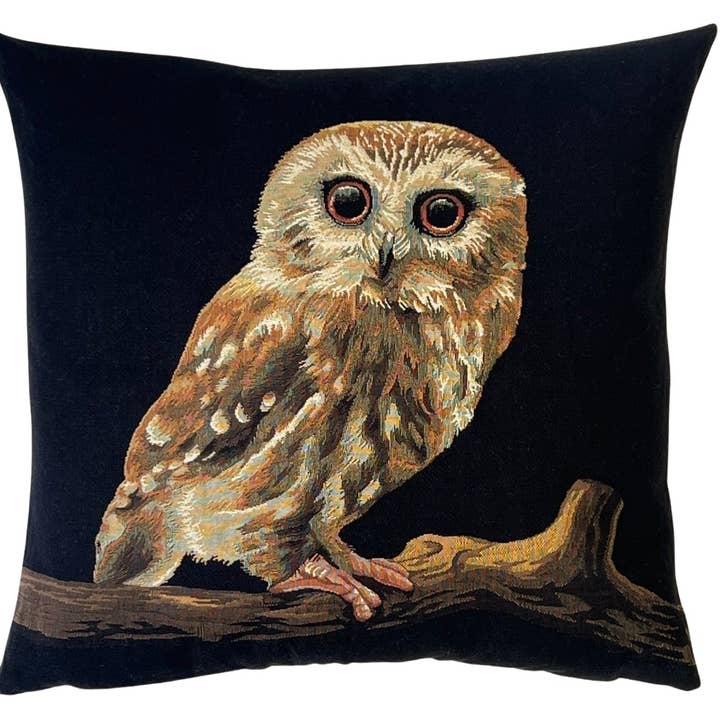 Eulenkissenbezug - Walddekoration - Eulenwurfkissen für den Großhandel von yapatkwa - art of the loom