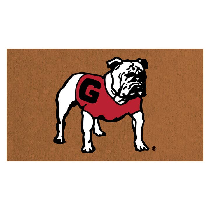 Coir Mat, 16"x28", University of Georgia, Alternate Bulldog for wholesale by Evergreen Enterprises