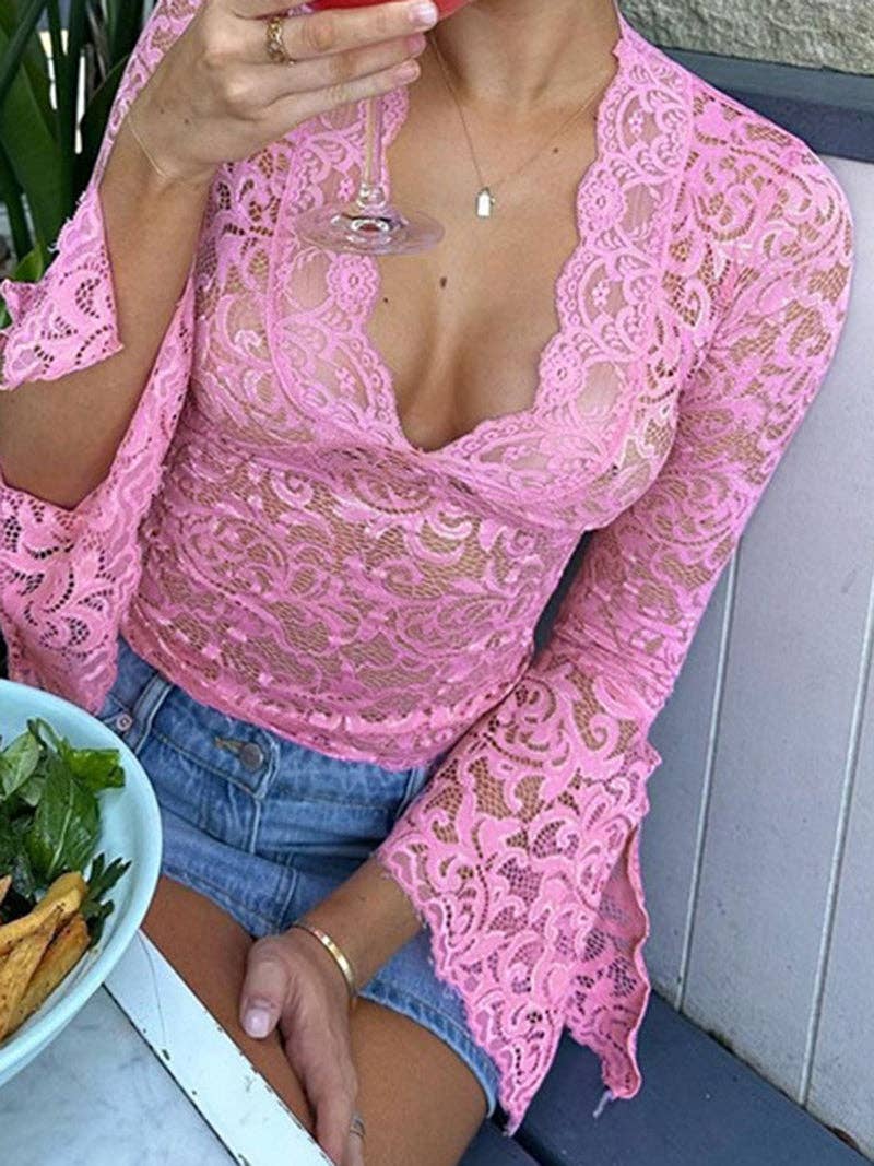 safistyle – wholesale Blus - Dam – Långärmad spetströja6