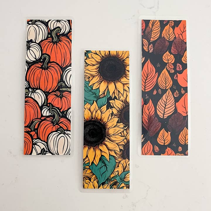 Marque-pages plastifiés confortables pour lecteurs, automne et automne, cadeau livresque pour la vente par Lauren Ann Boutique & Designs