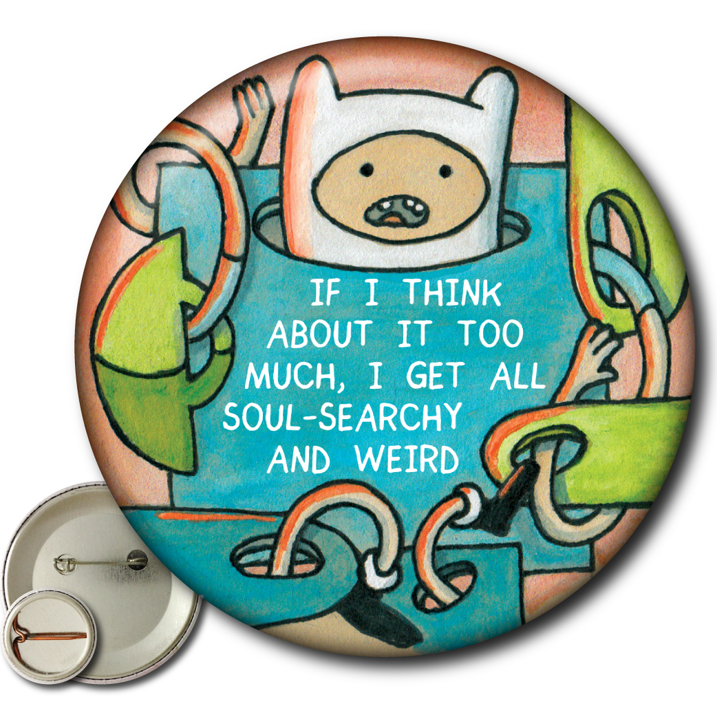 Static Cat Studio – Alfinete/botão de lapela por atacado – Finn à Procura da Alma e Estranho (Hora de Aventuras) – Pin1