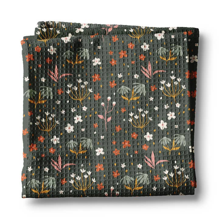 Canary Road - Wholesale Tea Towel - Neutral Boho Floral Fall Autumn Leaves Foliage Kitchen Towel0