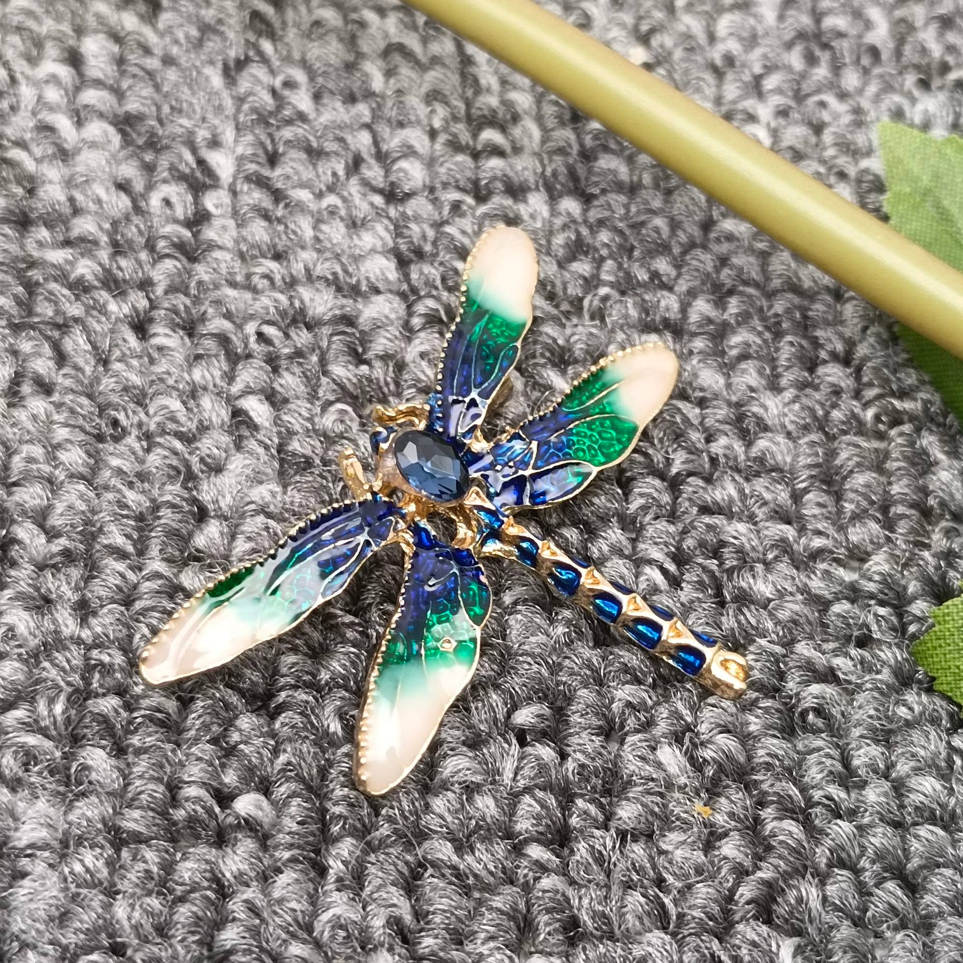 Mio Queena - Wholesale Brooch - Rhinestone Enamel Dragonfly Brooch Clothes Pin11
