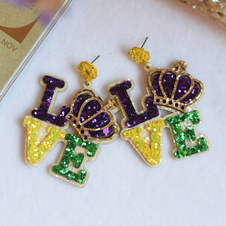 Curated Trinkets | Mardi Gras | Earring | 4175 for wholesale by Curated Trinkets