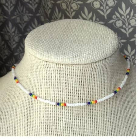 Beaded Penny Choker Adjustable Necklace – Simple & Stylish for wholesale by Rainbow Unicorn Birthday Surprise