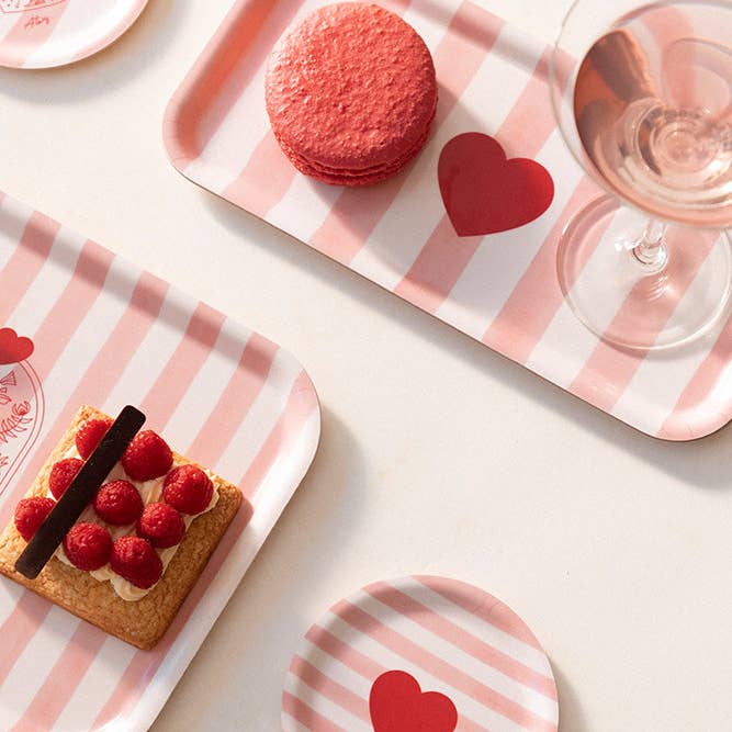 ALL THE WAYS TO SAY - Europe - Wholesale Serving Tray - Pink stripes - Coffee Tray2