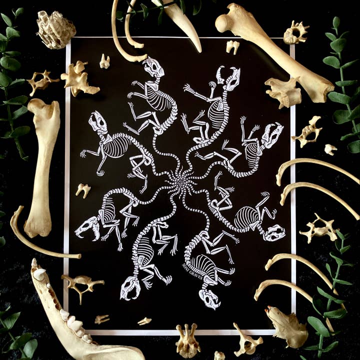 Soni Graves - Wholesale Art Print - Rat King Print, Letter Size, Spooky Whimsical & Creepy1