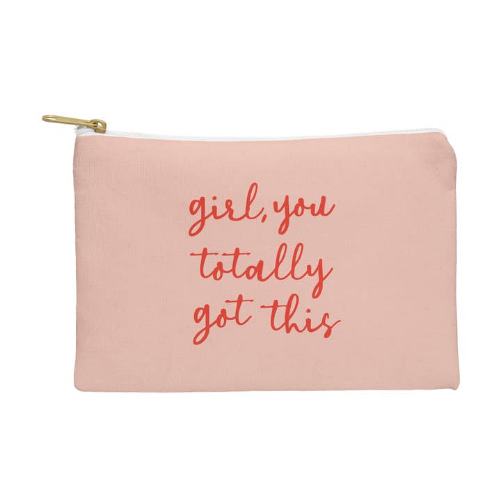 socoart Girl you totally got this Pouch for wholesale by Deny Designs