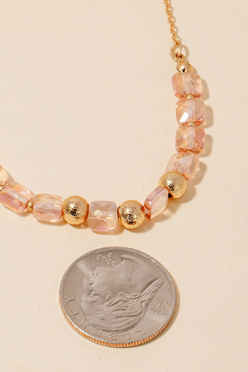 Anarchy Street - Venta al por mayor Collares de cuentas/perlas - Collar de cadena de cristal facetado y perlas metálicas1