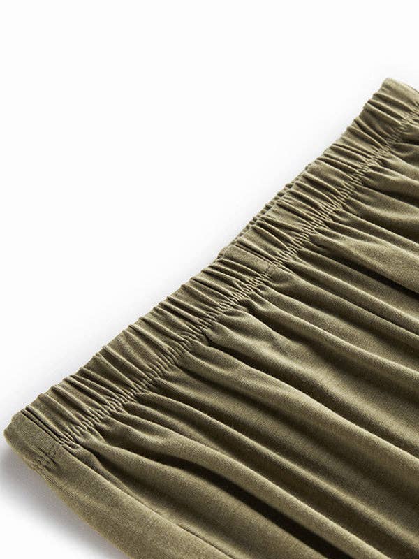 VividLux – wholesale Sleepwear set – Women's – Casual High-Low Solid Color V-Neck Pajama Set16