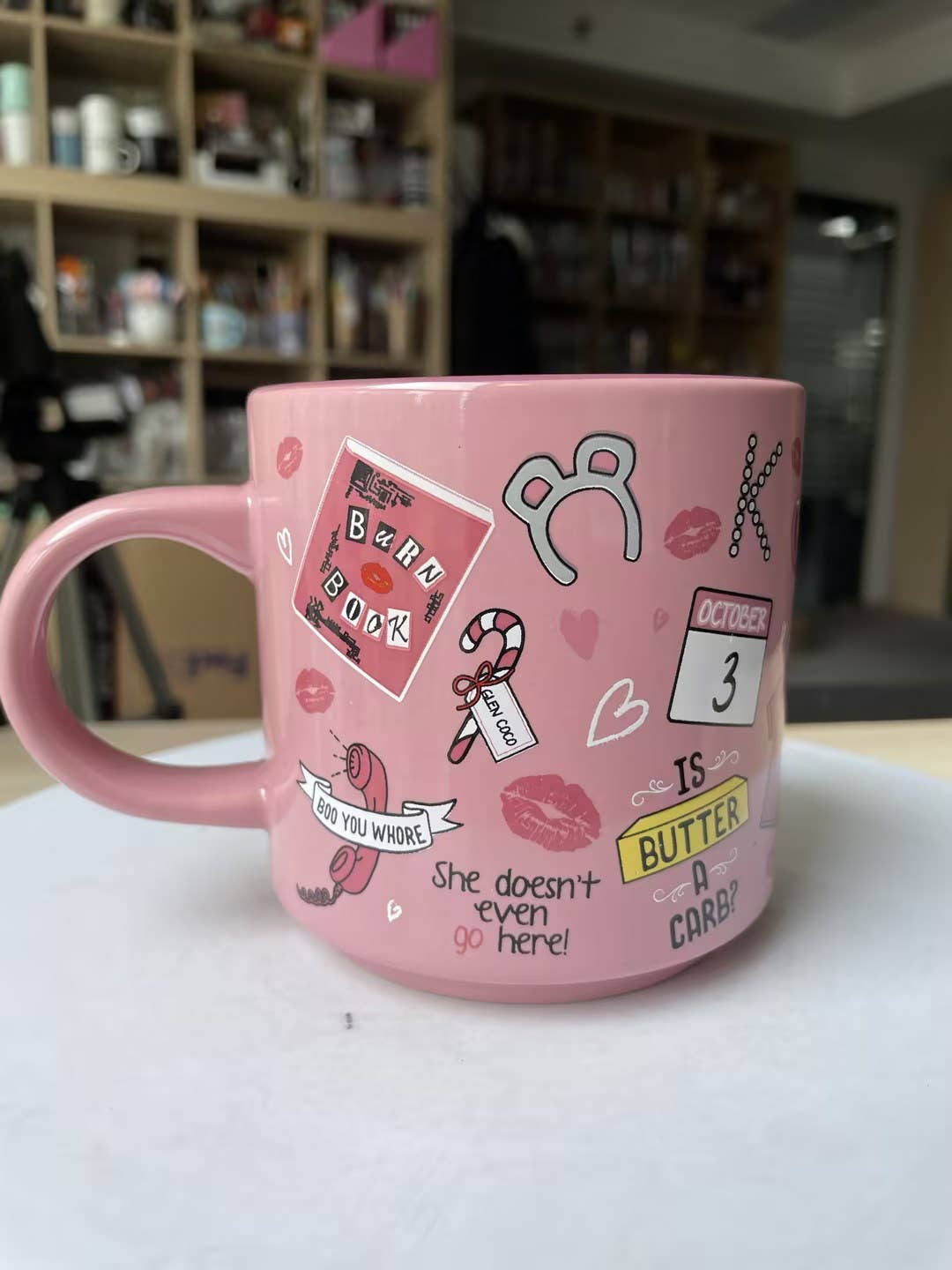 Silver Buffalo - Wholesale Coffee Mug - Mean Girls Pink 13oz Single Stackable Ceramic Mug2