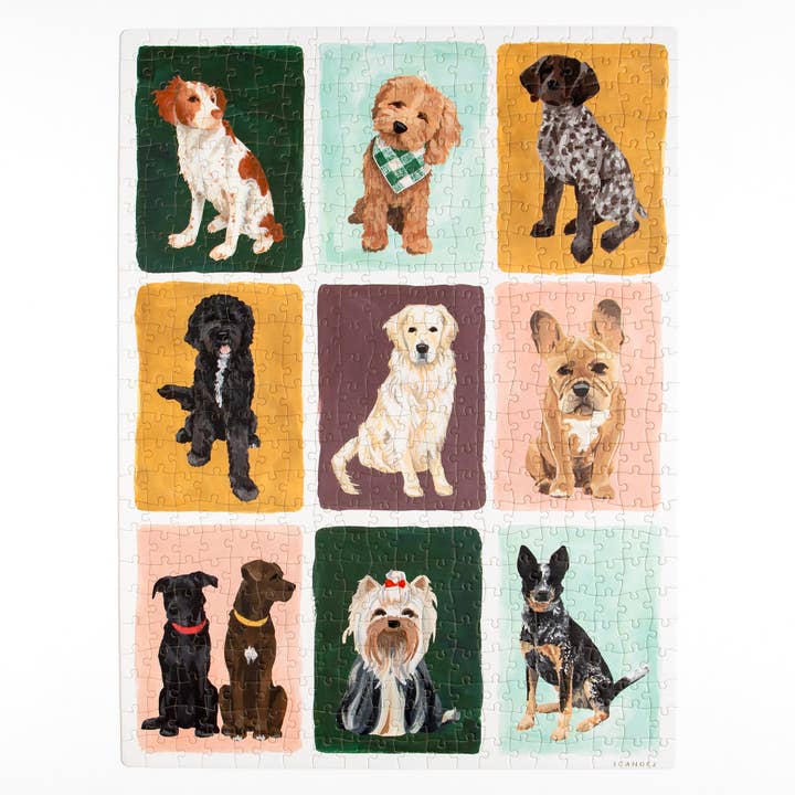 1canoe2 | One Canoe Two Paper Co. – Großhandel Puzzle - Erwachsene – Furry Friends Hunde - 500-teiliges Puzzle mit Raster3
