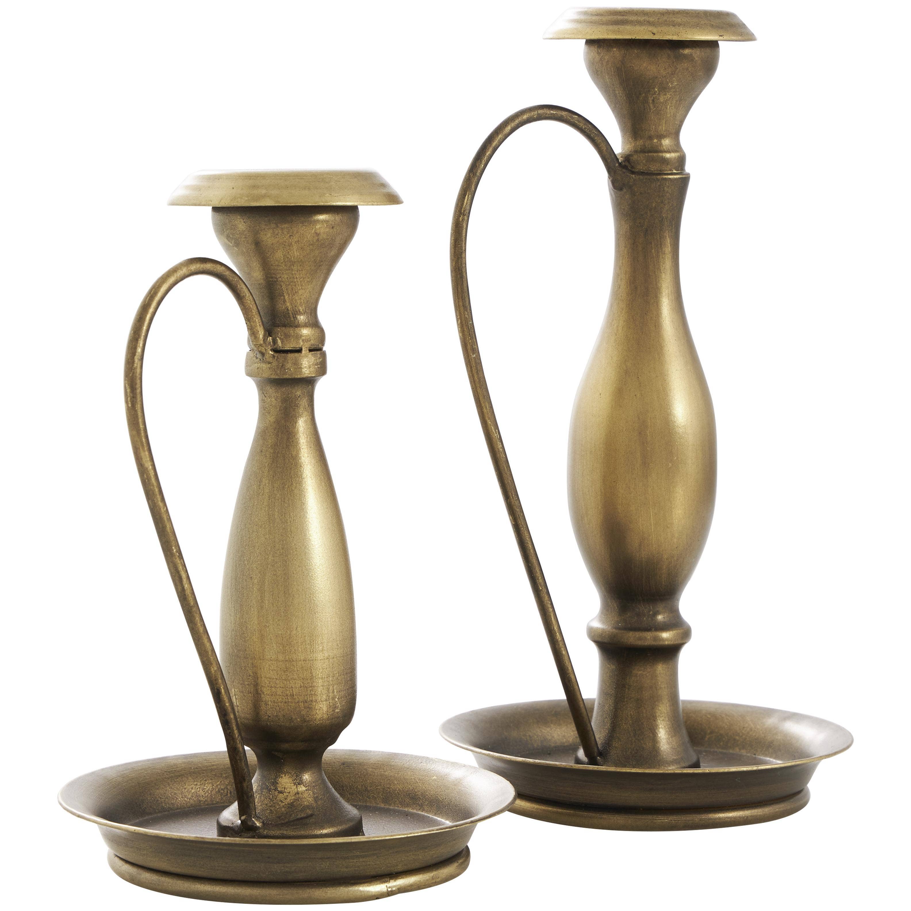 Deco Marché - Wholesale Candle Holder - Traditional Bronze Metal Candle Holder Set6