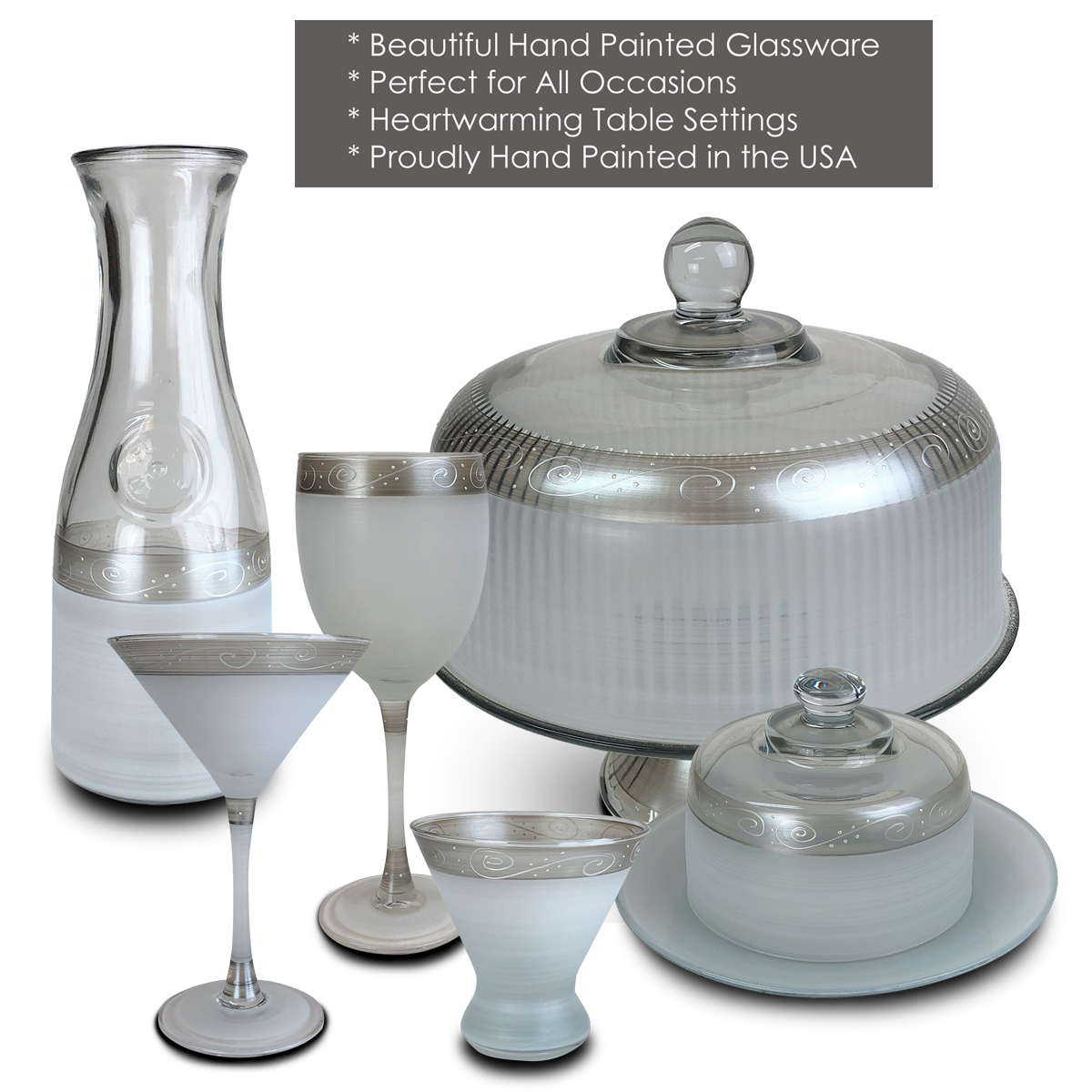 Golden Hill Studio - Vente Flûtes de champagne - Verres à flûte creuse Heirloom6