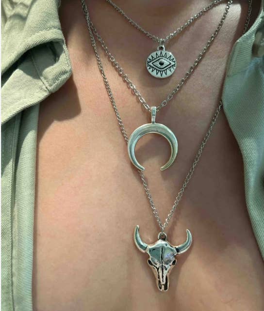 Wild & Free - Wholesale Pendant/Charm Necklace - Collar Bohemio de 3 Capas