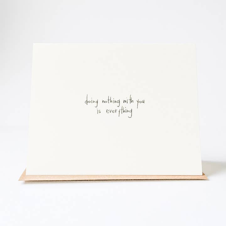 Carte de ne rien faire pour la vente par under the stairs paper co.