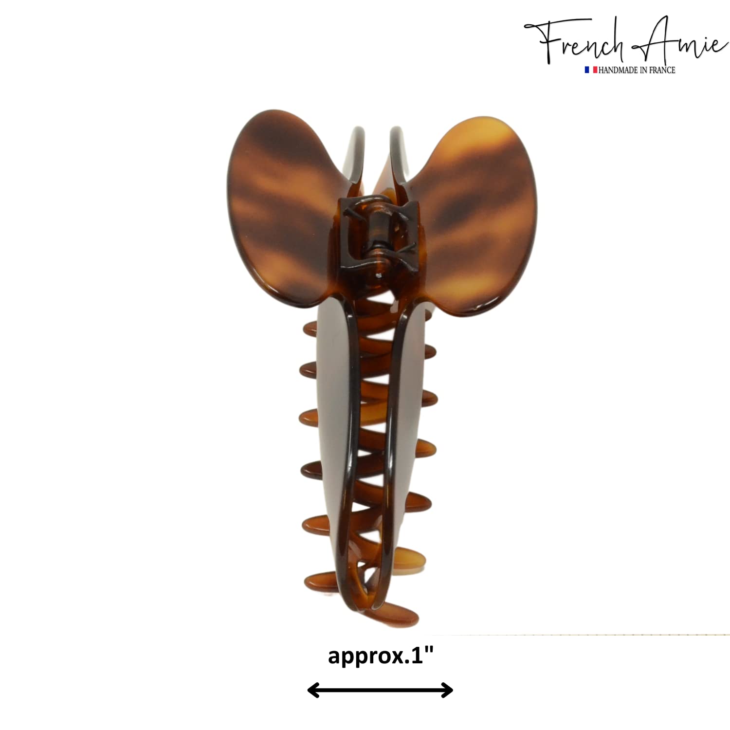 Parcelona - Wholesale Hair Clip - Women's - French Amie Thin Oval Large 4 1/4” Handmade Celluloid Jaw Hair Claw for Women4