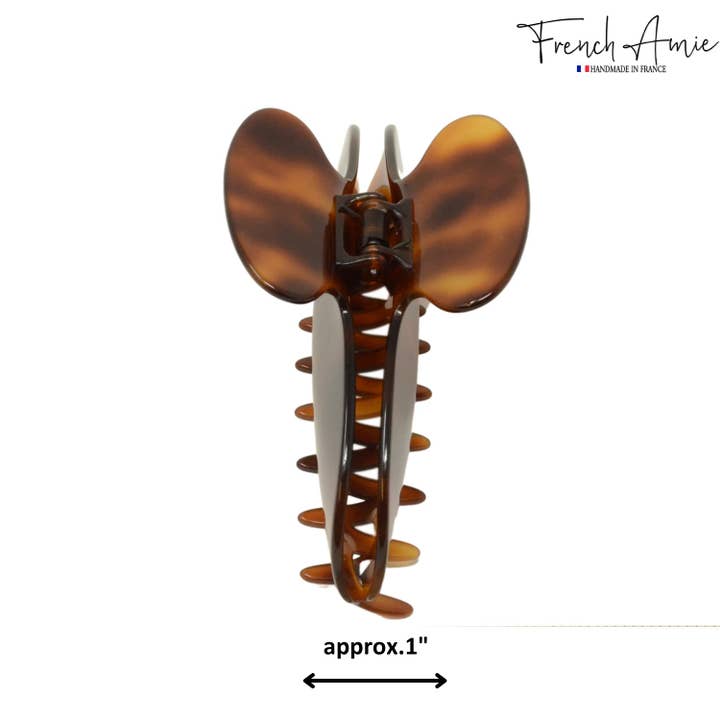 Parcelona - Wholesale Hair Clip - Women's - French Amie Thin Oval Large 4 1/4” Handmade Celluloid Jaw Hair Claw for Women4